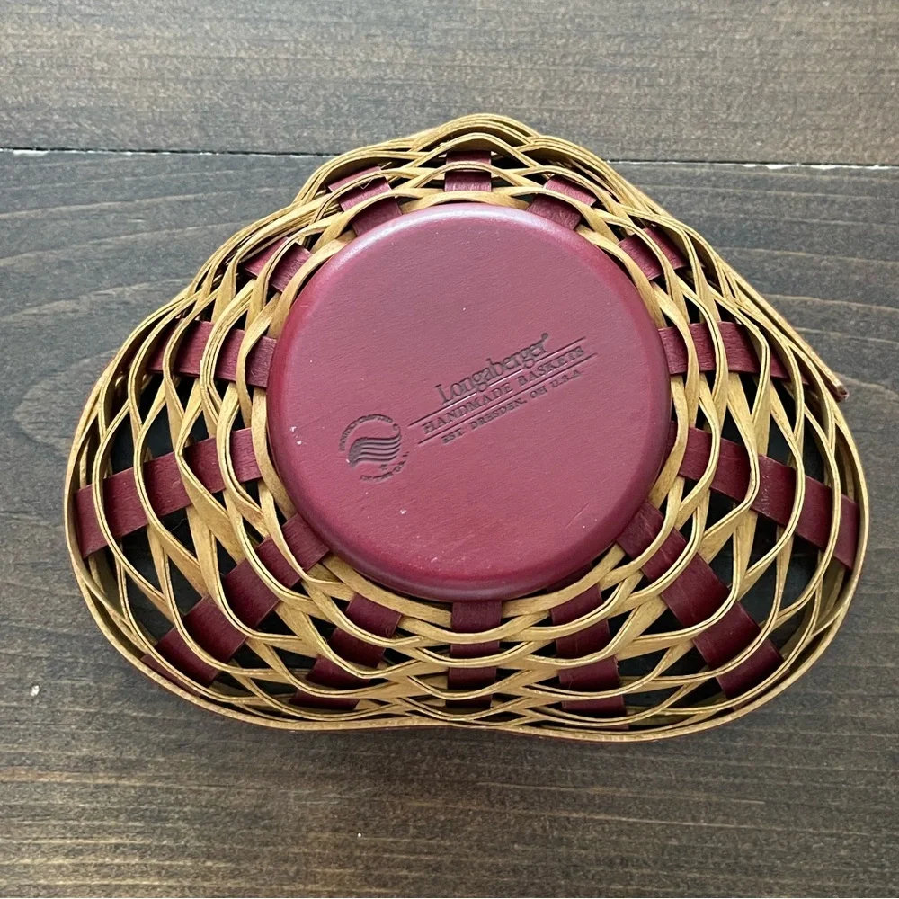 Longaberger Heart Shaped Basket with Liner